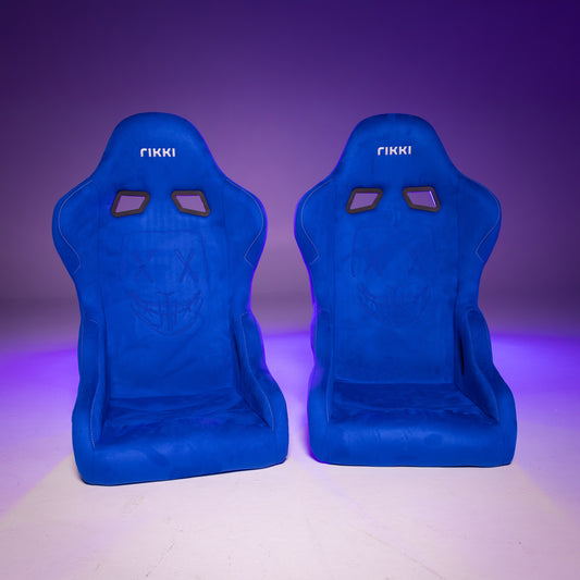 Two Blue Rikki Race Seat, Front Angle