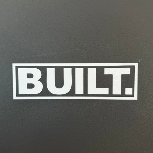 BUILT. Sticker White