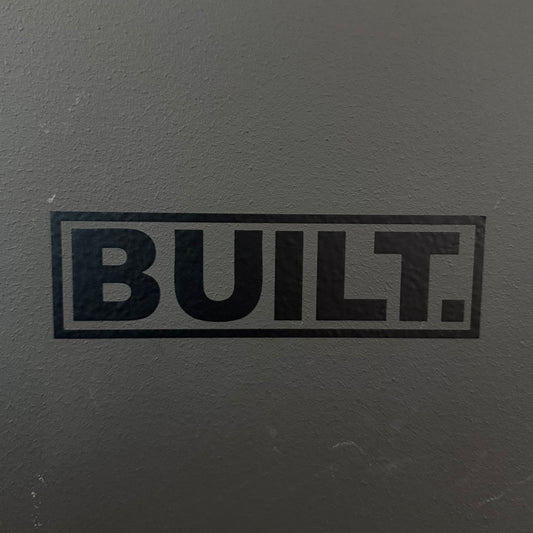 BUILT. Sticker Black